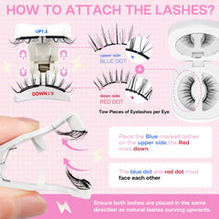 CALAILIS magnetic eyelashes no glue needed simple removal and placement.