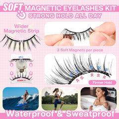 CALAILIS magnetic eyelashes reusable durable designed for hundreds of uses with proper care.