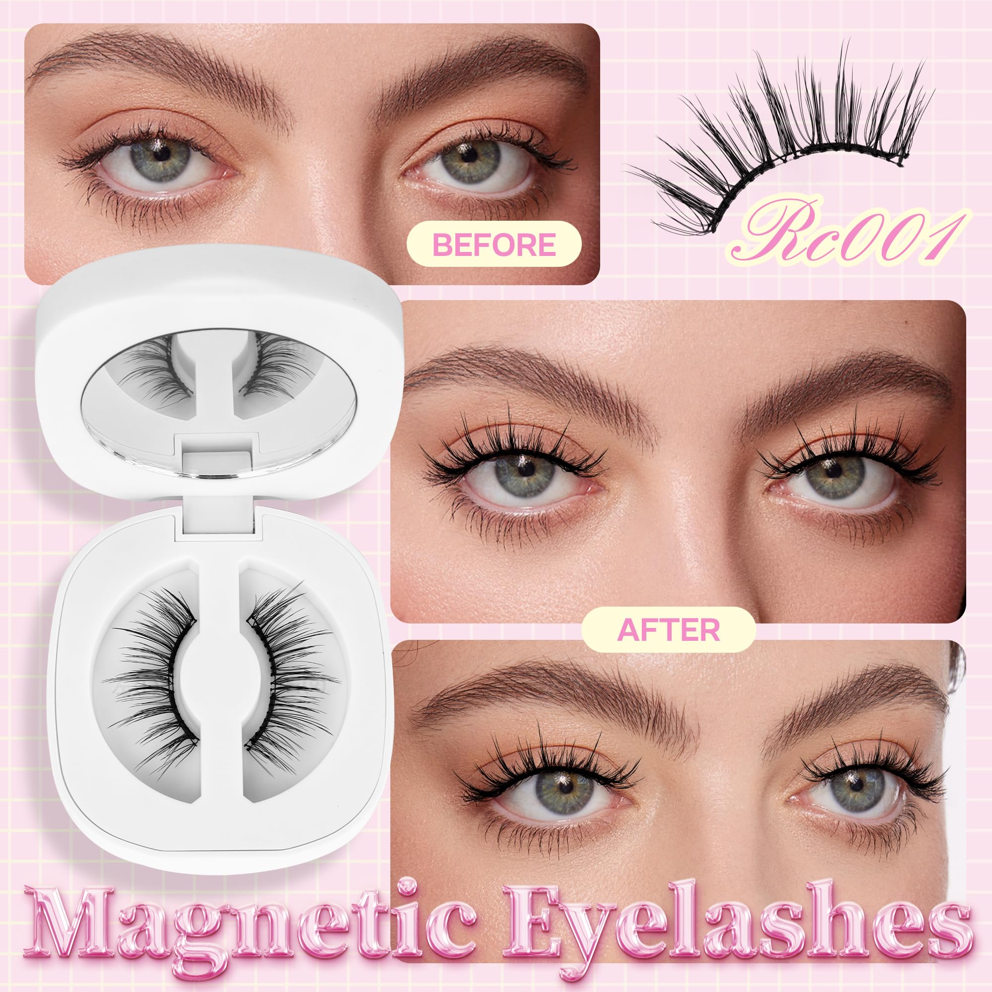 CALAILIS magnetic eyelashes strong hold flexible fit maintain secure placement across eye shapes.