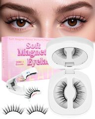CALAILIS magnetic eyelashes upgraded soft magnets for glue-free, comfortable wear all day.
