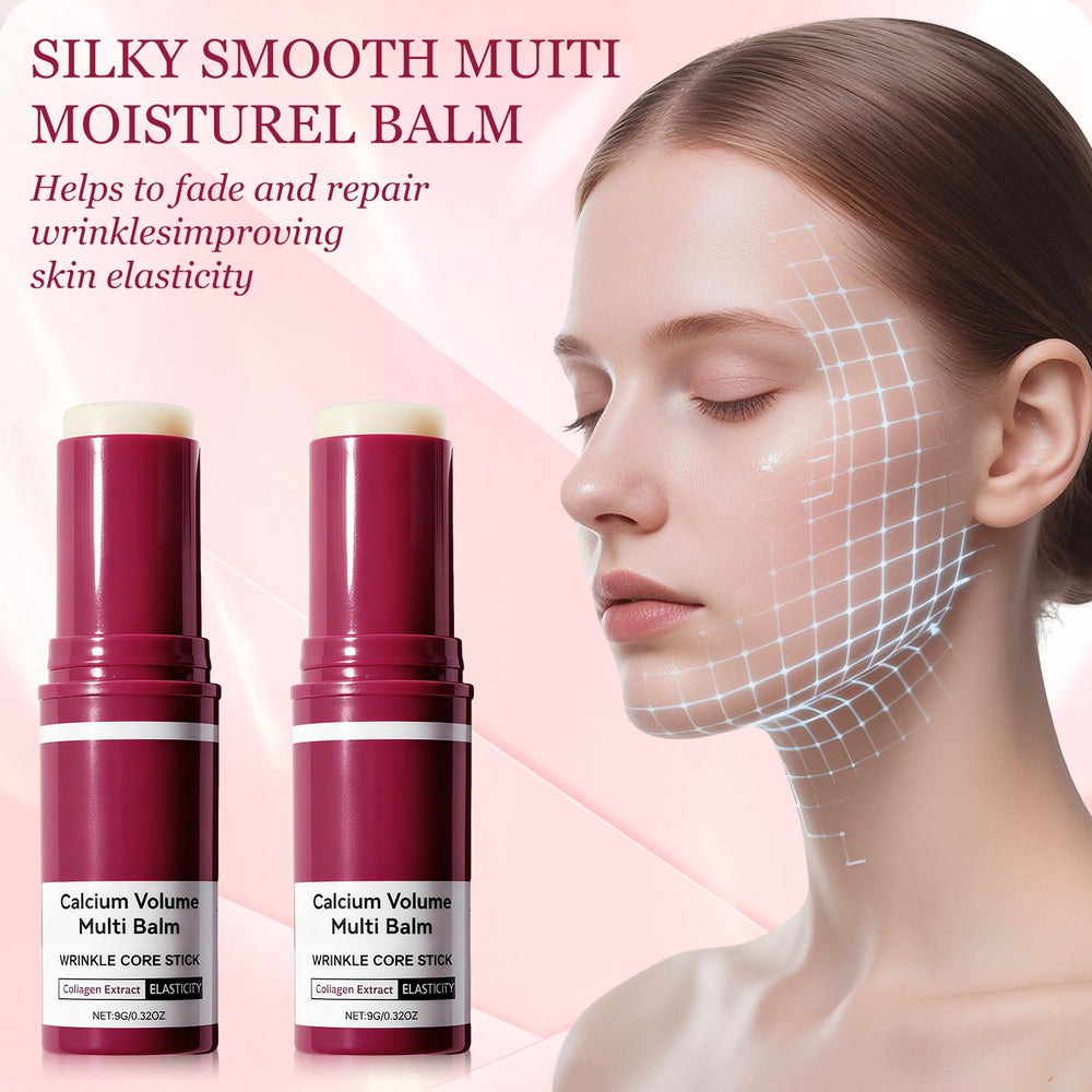 Calcium Multi Balm applied to the eye area for refreshed skin