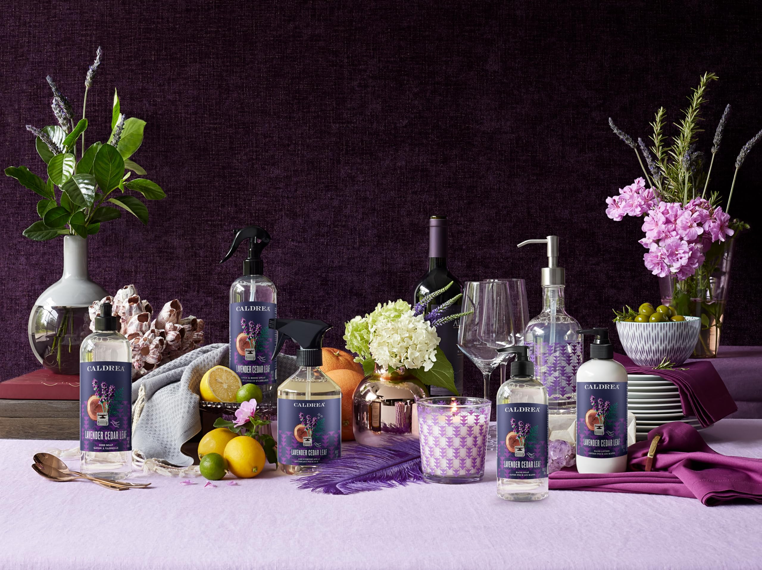 Caldrea Lavender Cedar Leaf image suggests delicate fabric hand washing.