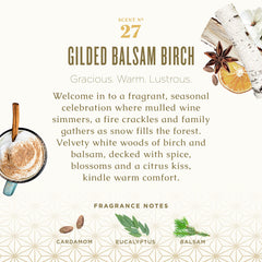 Caldrea Gilded Balsam Birch formula with Aloe Vera and Olive Oil nourishes skin.