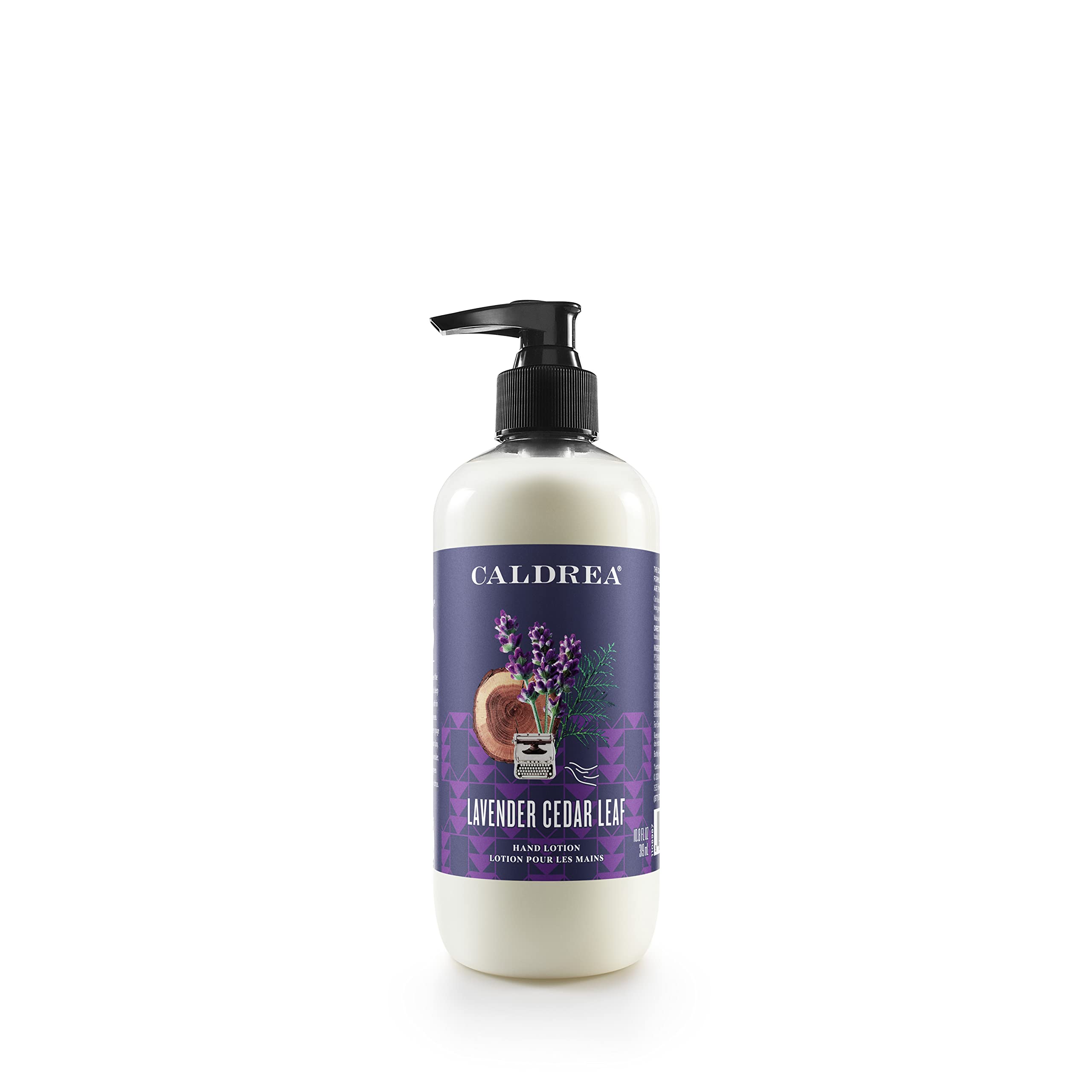 Caldrea Lavender Cedar Leaf Hand Lotion bottle for soft, hydrated hands