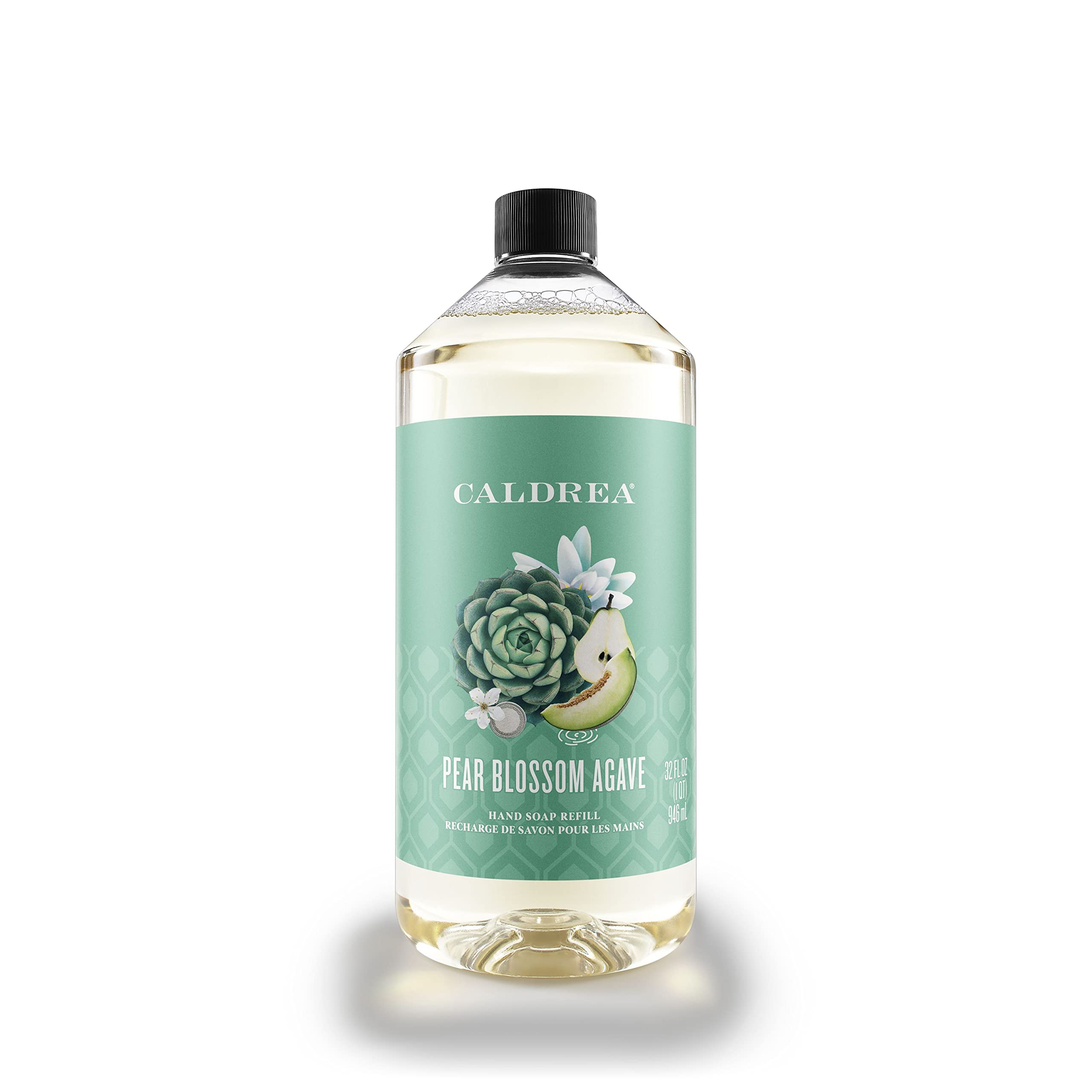 Caldrea Pear Blossom Agave refill bottle ready for eco friendly hand care