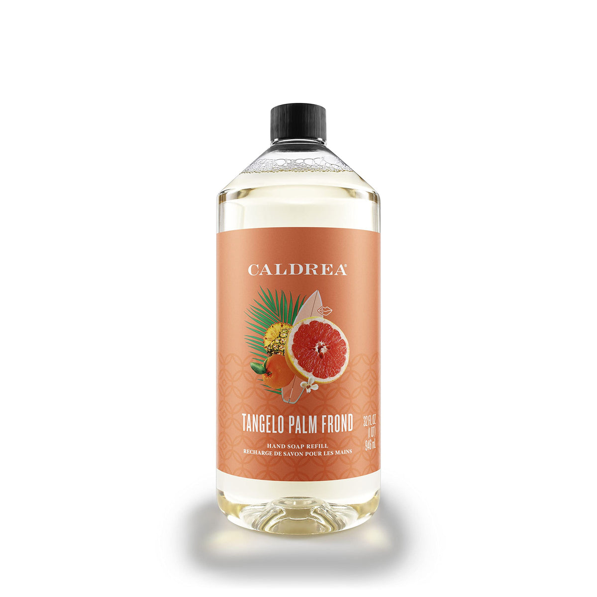 Caldrea Tangelo Palm Frond refill bottle showcasing the 32 oz container for everyday cleansing
