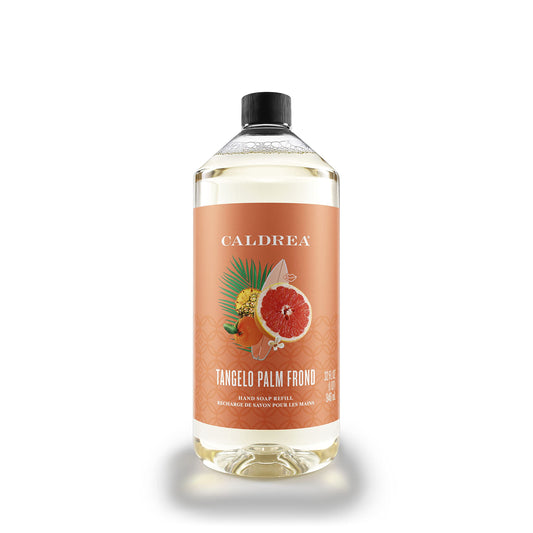 Caldrea Tangelo Palm Frond refill bottle showcasing the 32 oz container for everyday cleansing