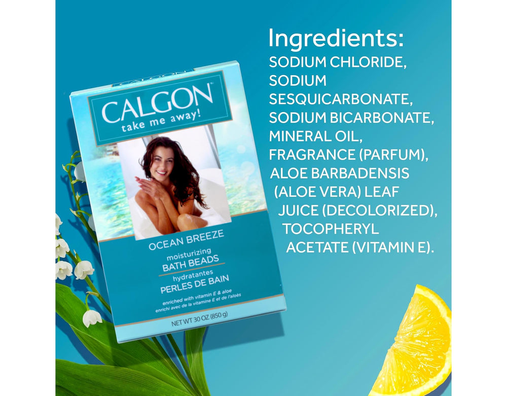Pair Calgon Ocean Breeze beads with body wash and lotion for extended fragrance.