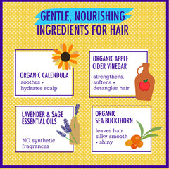 California Baby Calendula Kids Conditioner lavender scent from essential oils.