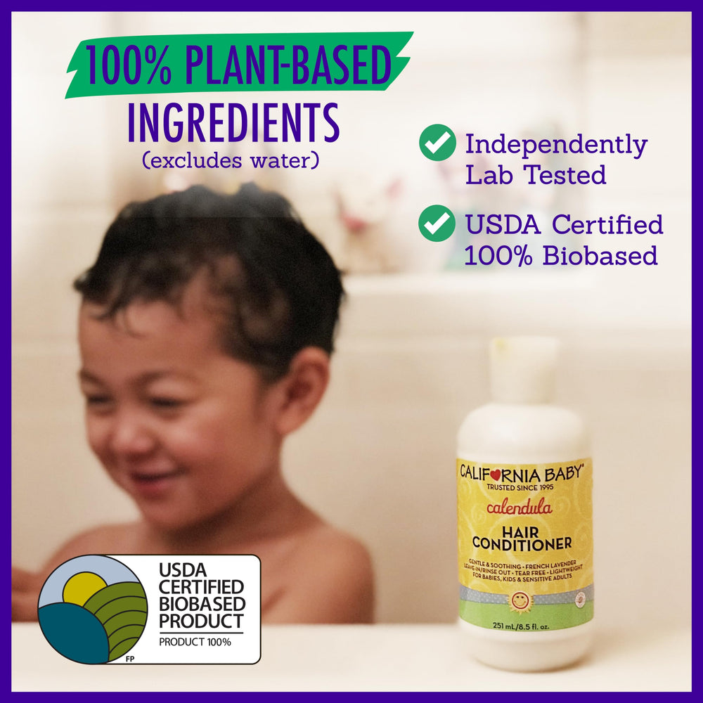 California Baby Calendula Kids Conditioner after-use hair becomes soft and shiny.