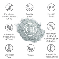 California Biology dual-action clay mask application on the face for pore cleansing