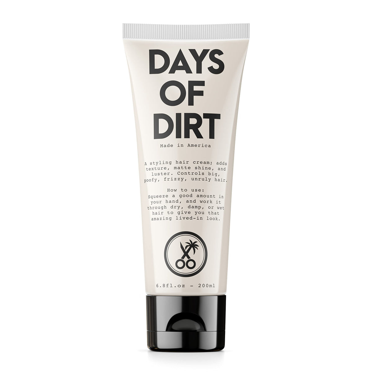 California Born Days of Dirt bottle pour for quick, no-hold texture.