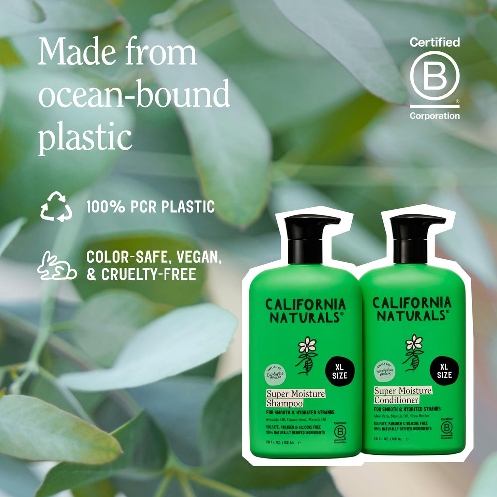 California Naturals aloe and vitamin B5 accents highlight hydrating benefits.