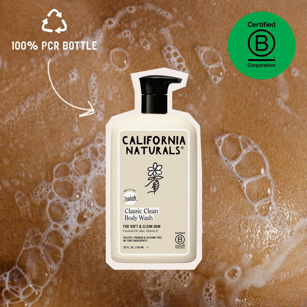 California Naturals Classic Clean ingredients including coconut oil and shea for hydration.