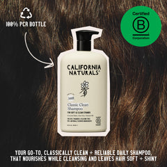 California Naturals Coconut Shampoo scalp care suggests hydration and balance during routine.