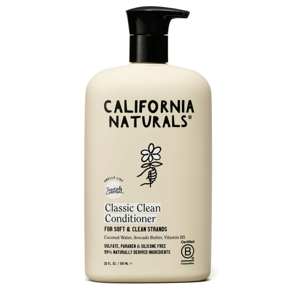 California Naturals Coconut Milk Conditioner bottle with hydrating coconut aroma for soft, manageable hair.