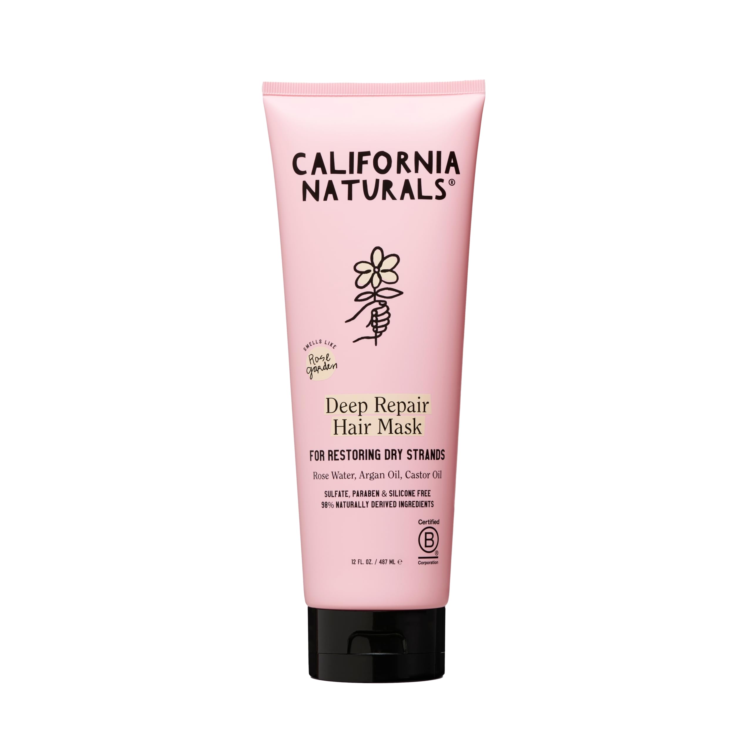 California Naturals Deep Repair Hair Mask jar closeup showing creamy hydration for soft, shiny hair.