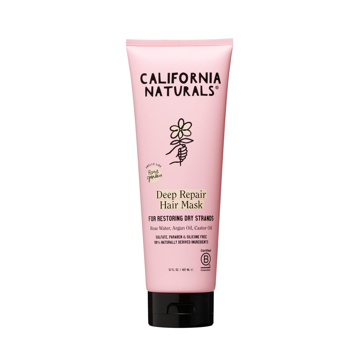 California Naturals Deep Repair Hair Mask jar closeup showing creamy hydration for soft, shiny hair.