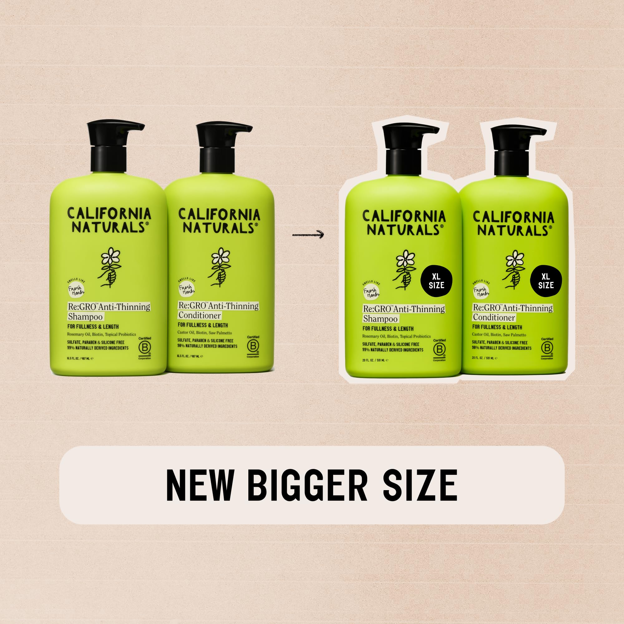 California Naturals Re:GRO scalp application shows nourishing blend.