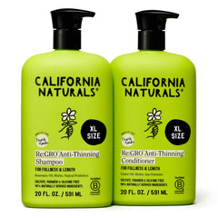 California Naturals Re:GRO shampoo bottle promotes scalp balance.