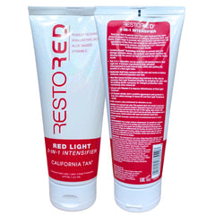 Close-up of Restored 2-in-1 lotion texture showing quick absorption.