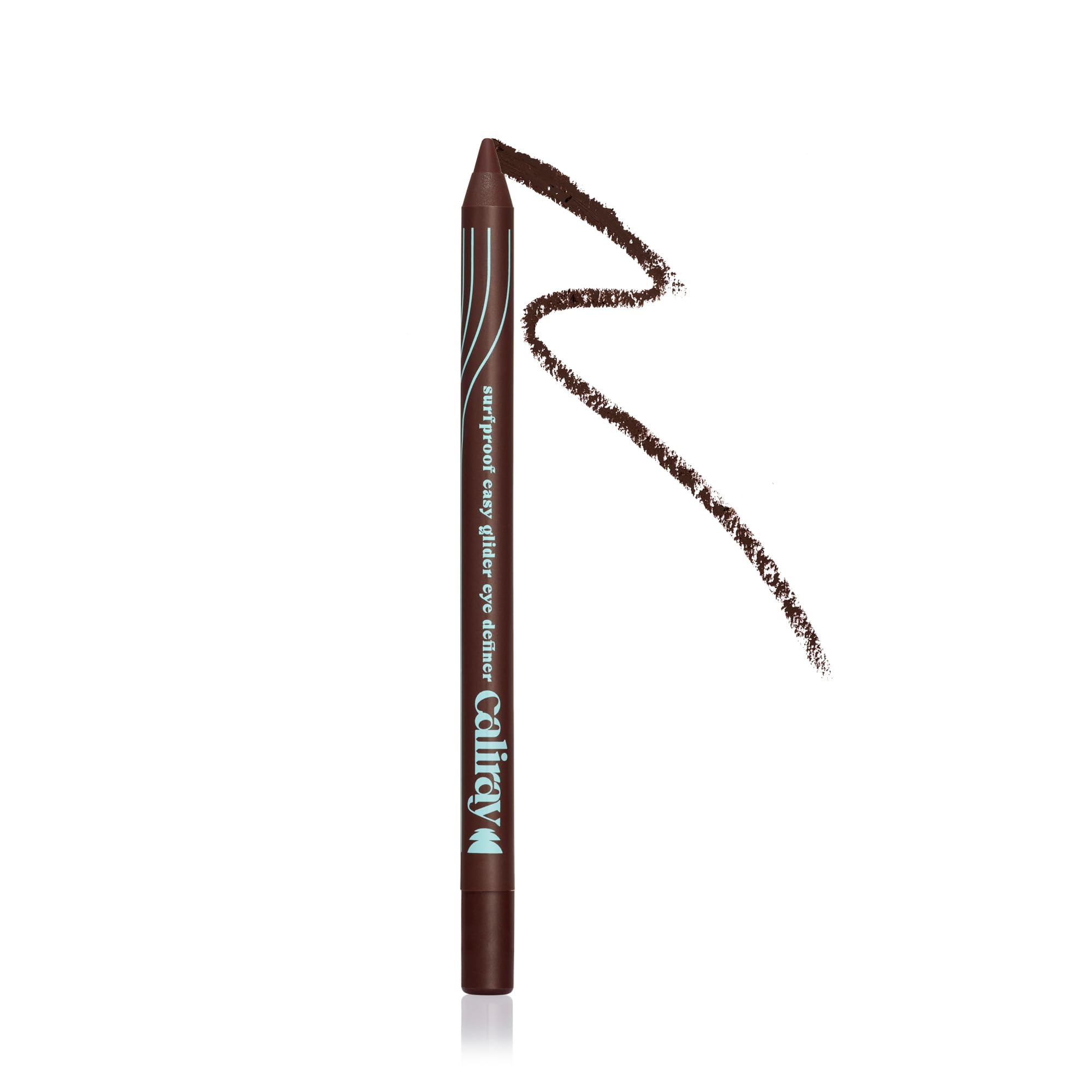 Caliray Surfproof Pencil Secret Spot Brown glides smoothly for precise eye definition.