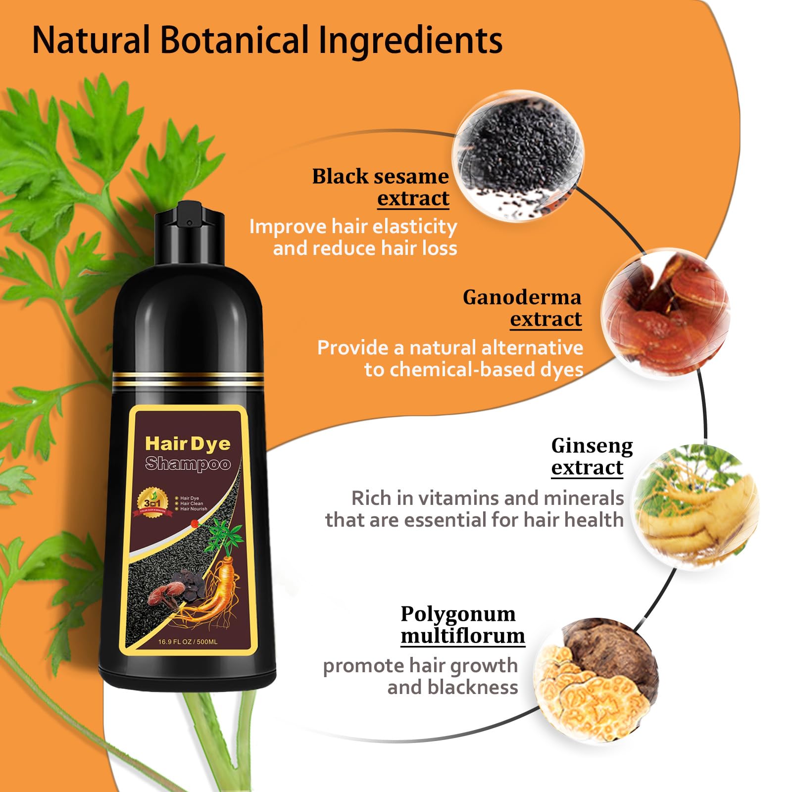 Callmynm 3in1 Hair Dye Shampoo Conditioner ritual demonstrates simple cleansing.