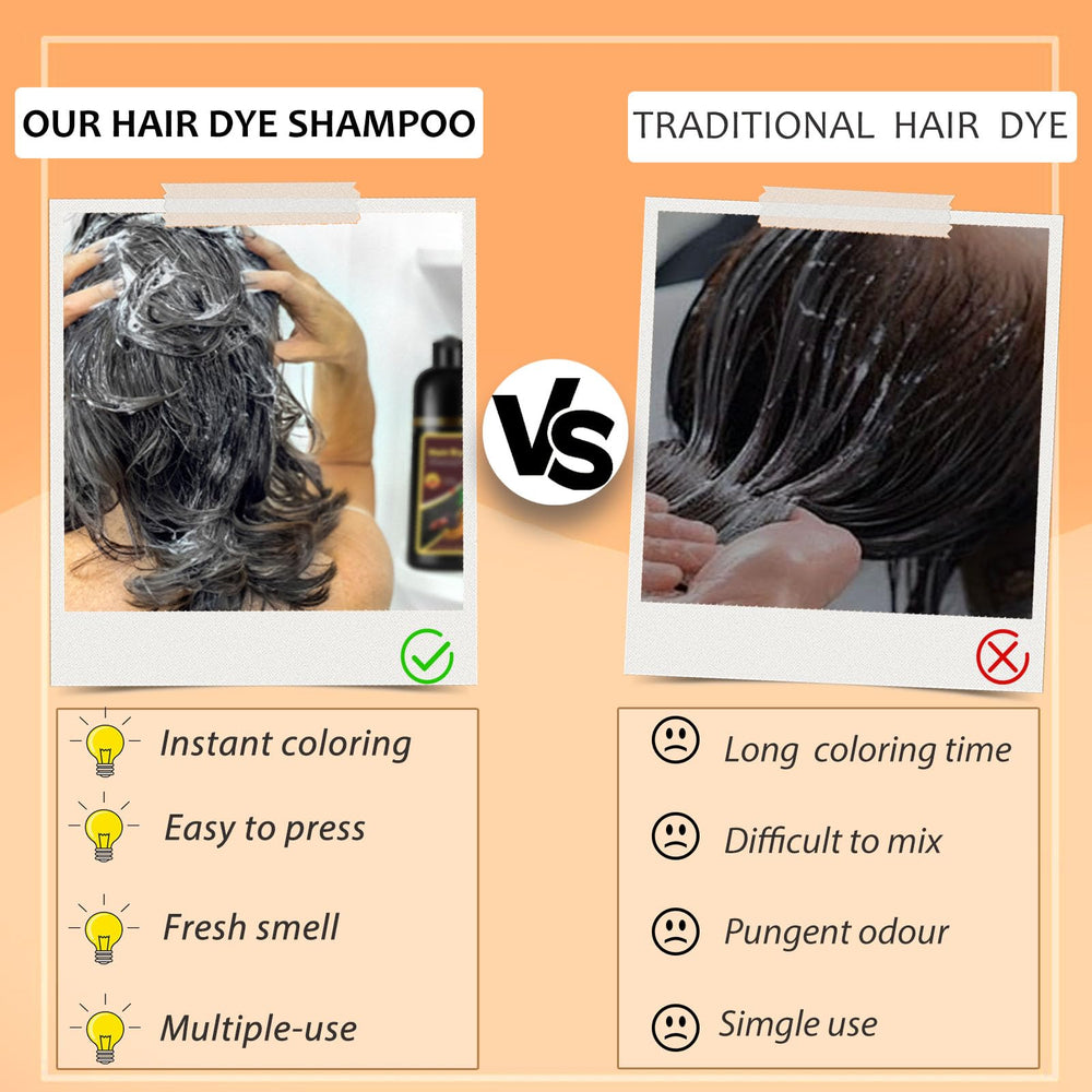 Callmynm Hair Dye Shampoo 3-in-1 easy at-home application in minutes.
