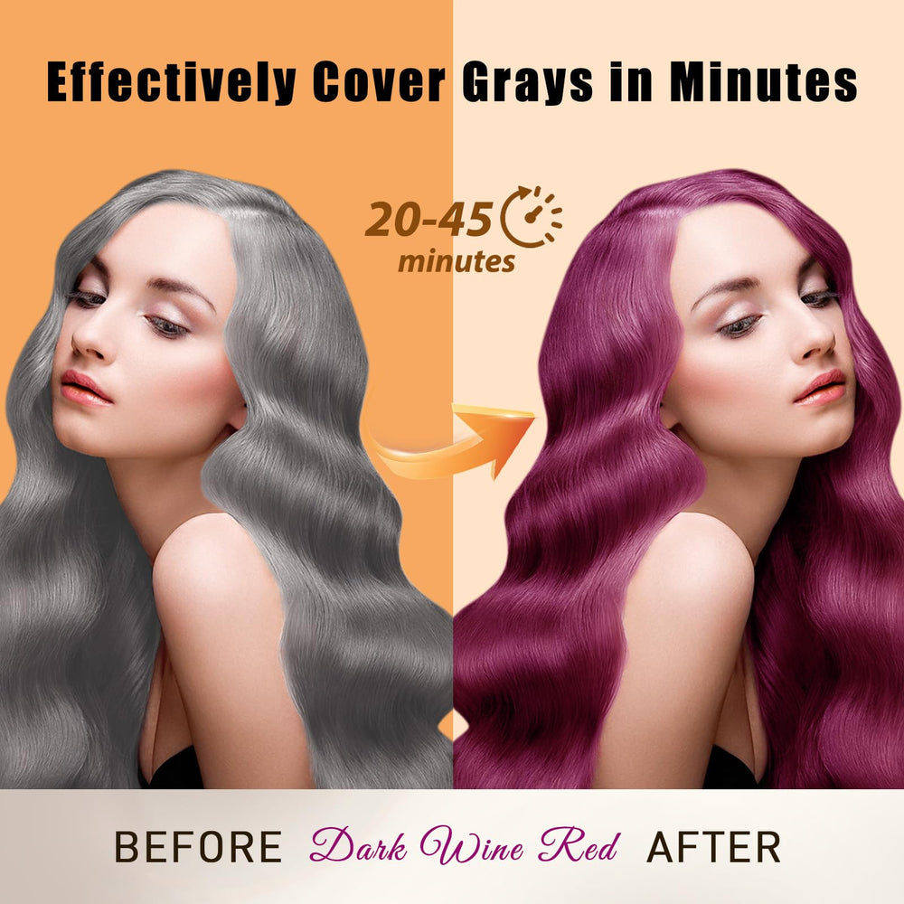 Callmynm Hair Dye Shampoo 3-in-1 gray coverage across hair types.