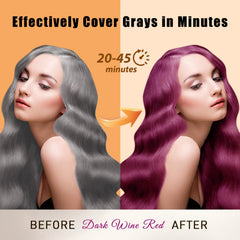 Callmynm Hair Dye Shampoo 3-in-1 gray coverage across hair types.
