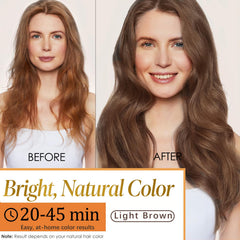 Callmynm light brown hair dye shampoo foamy lather enhances even color application.