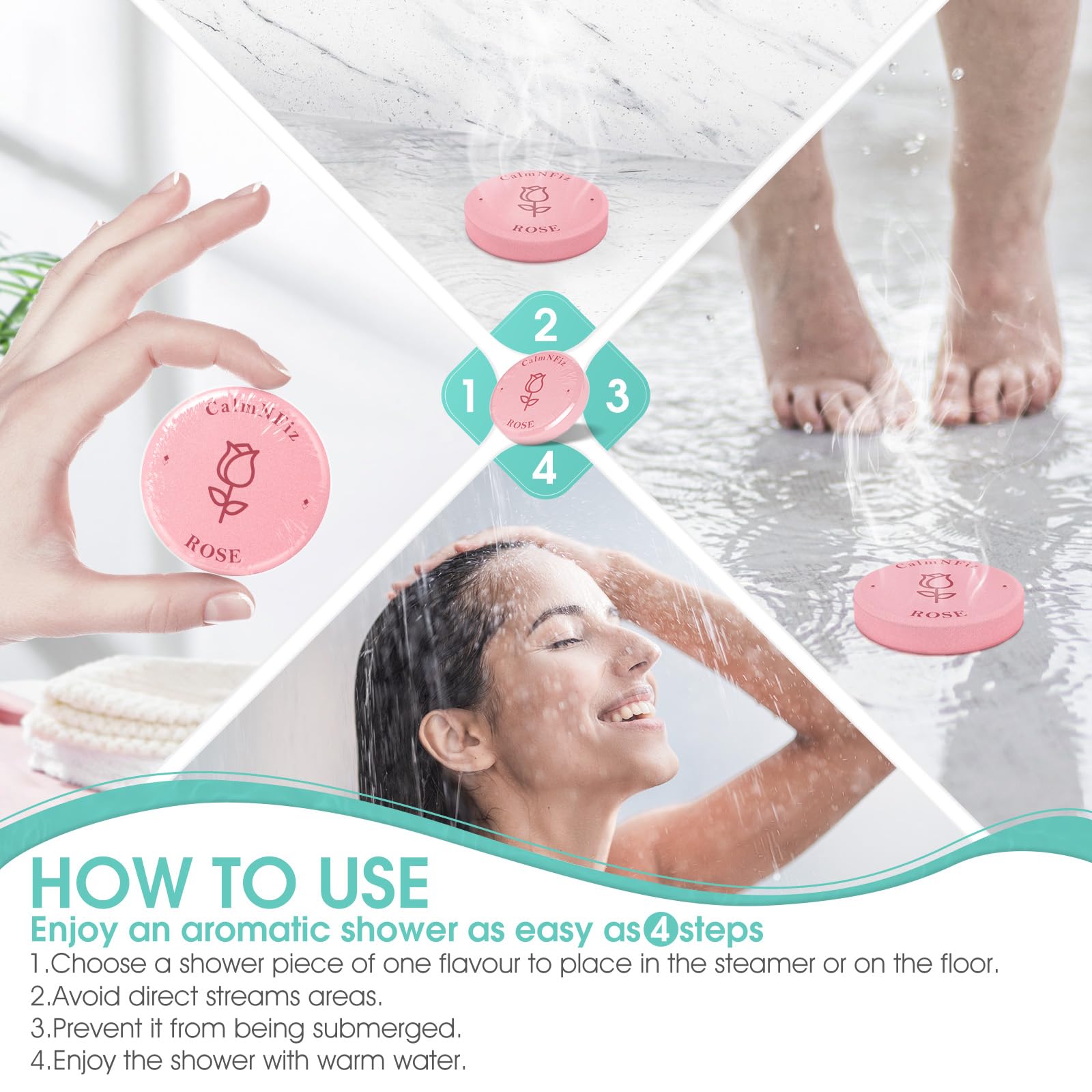 CalmNFiz safe-gentle formula highlights baking soda and citric acid.