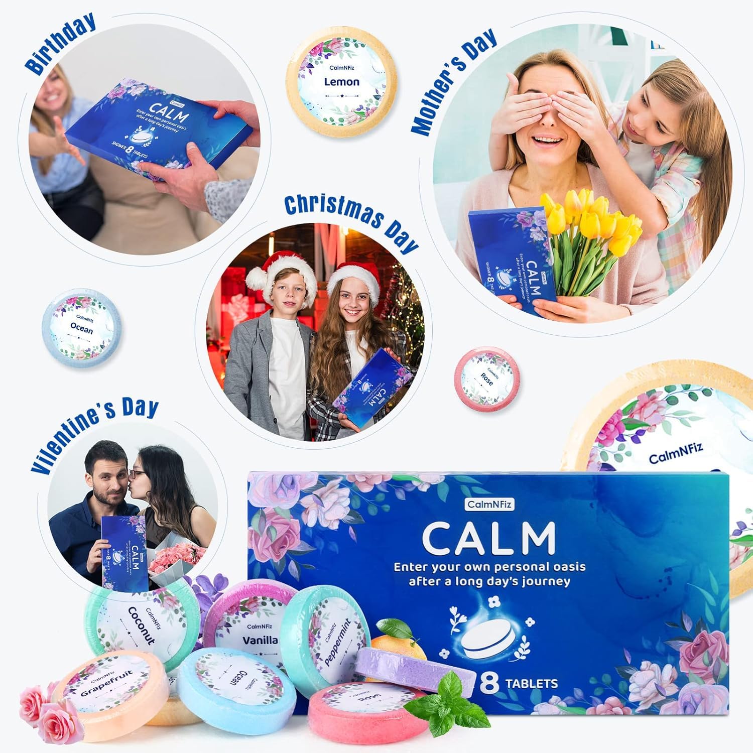 CalmNFiz lemon vanilla tablet blends bright and cozy notes for mood lift