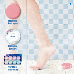 CalmNFiz peppermint scent tablet offers a cool burst to refresh your shower