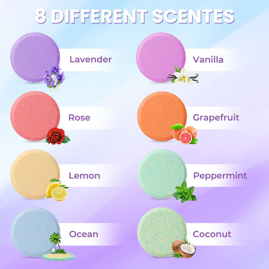 CalmNFiz eight-scent shower steamers set for varied daily routines