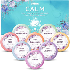 CalmNFiz Shower Steamers in green packaging offering spa-like fragrance at home