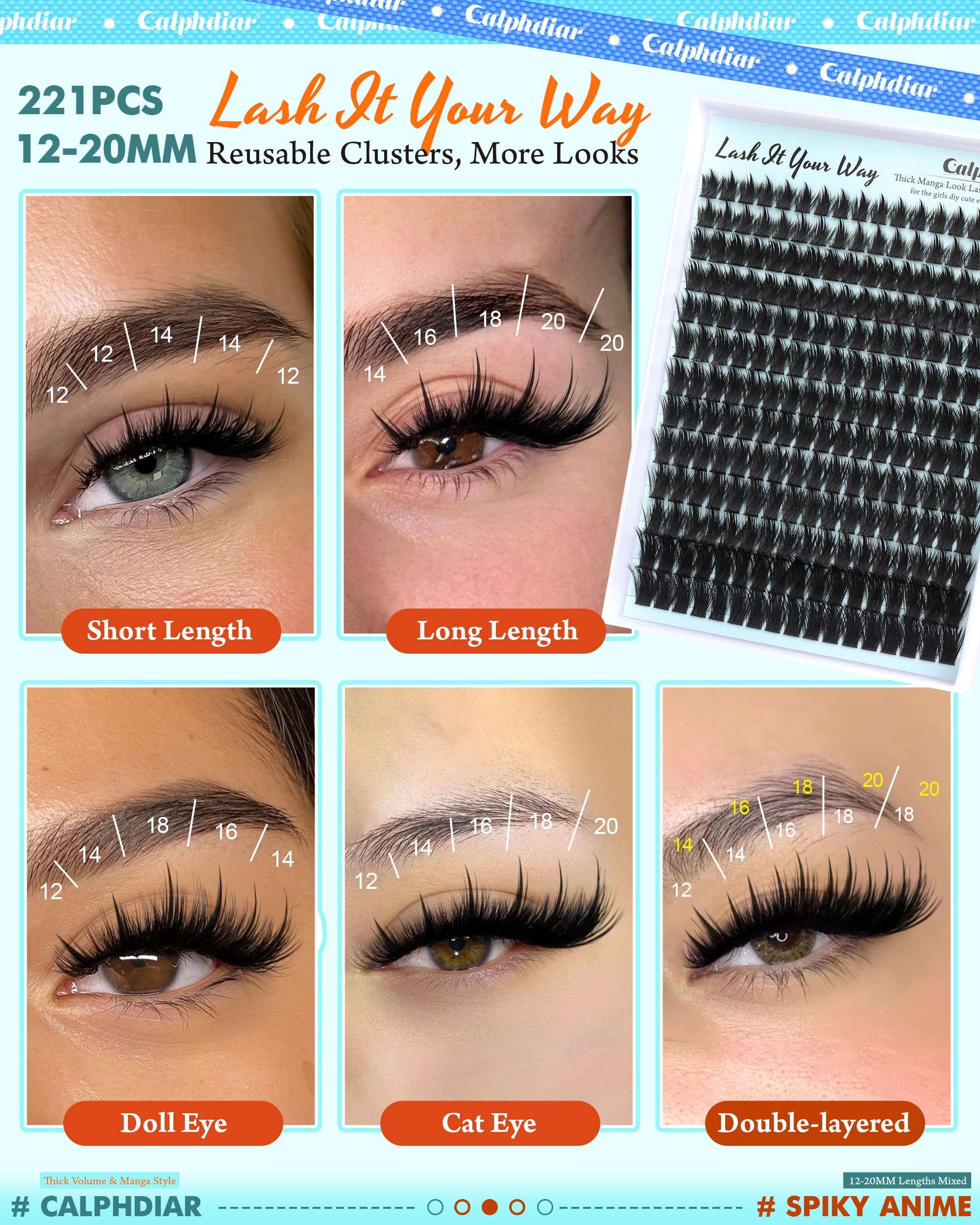Calphdiar easy application no mess for natural-looking DIY lashes