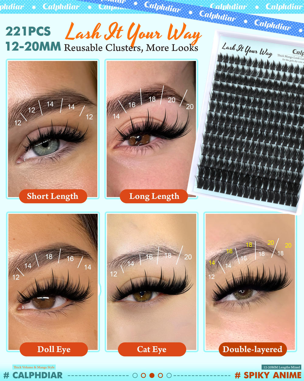 Calphdiar easy application no mess for natural-looking DIY lashes