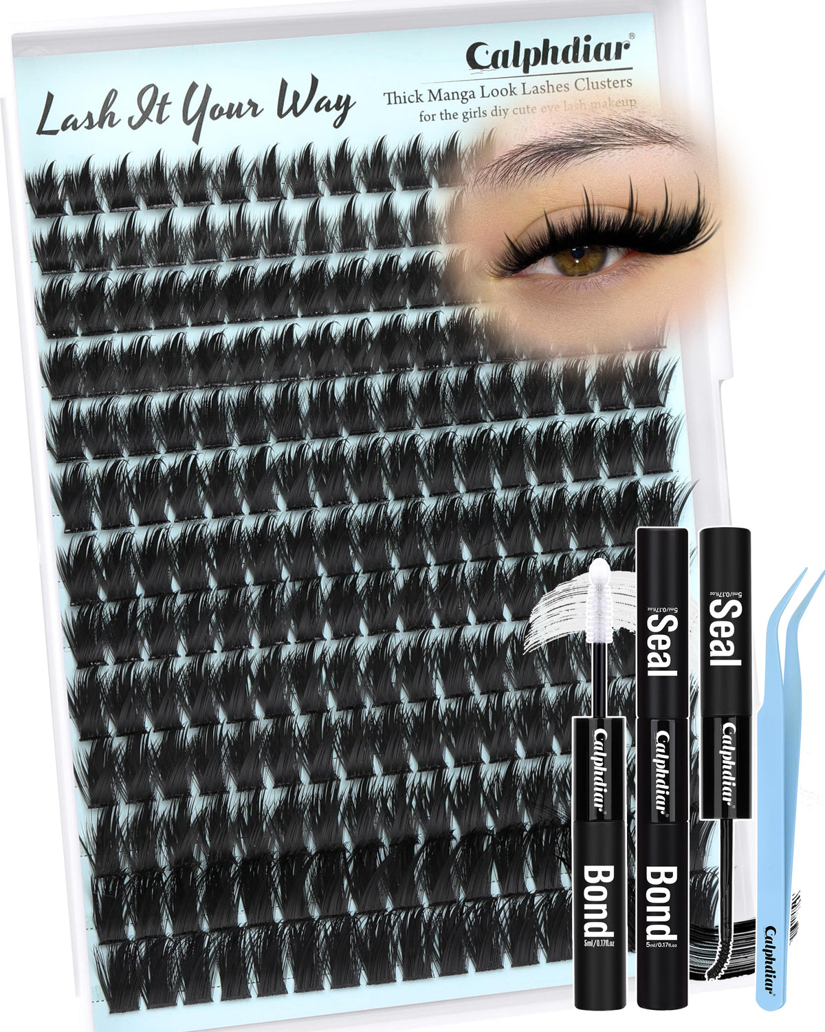Calphdiar lash-extension-kit-200d manga lashes for dramatic all-day volume