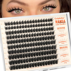 Calphdiar Manga Lash Clusters displaying a cat-eye look for dramatic outer corners