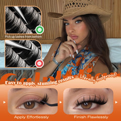 Calphdiar Manga Lash Clusters 16mm for bold, statement lashes.