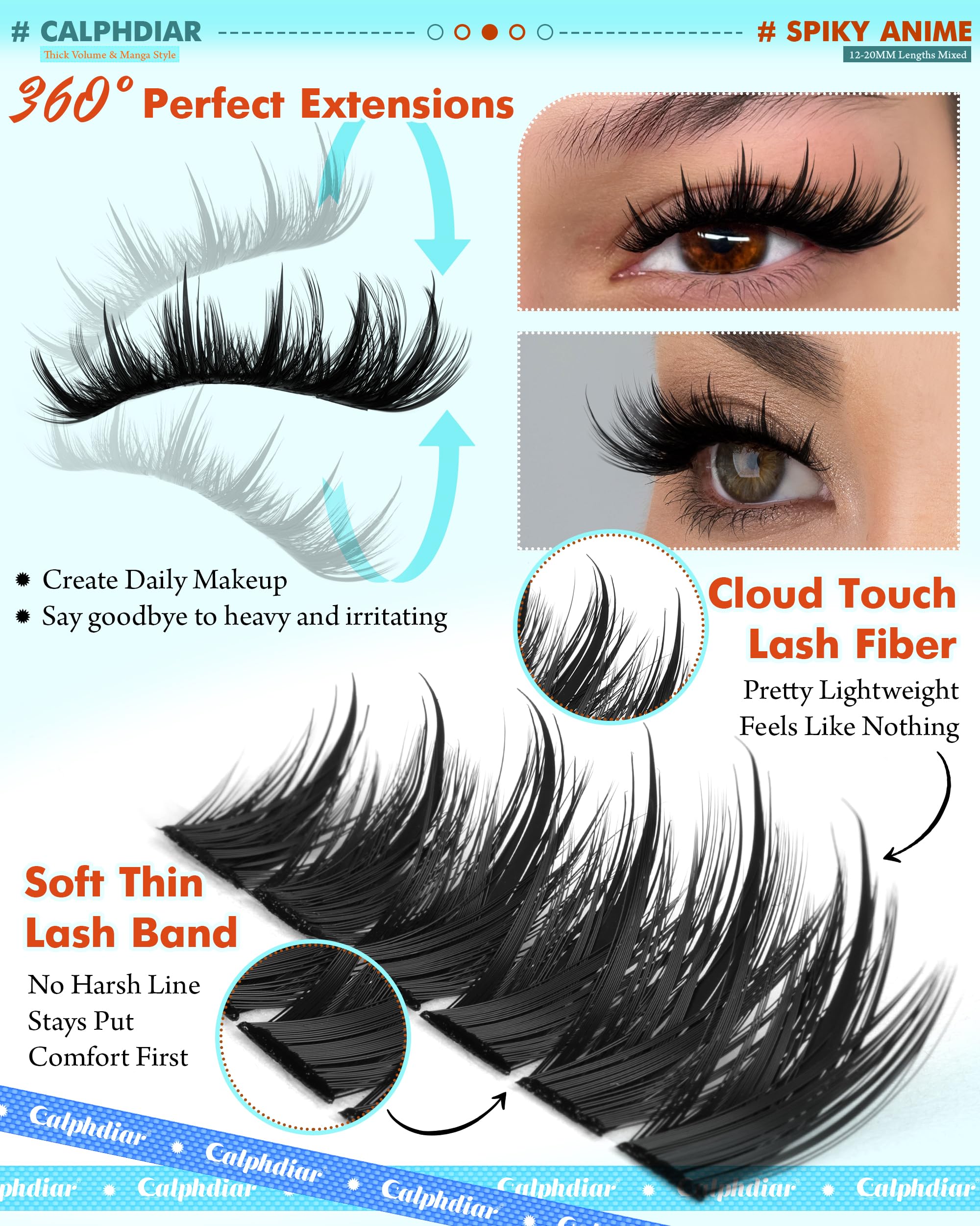 Calphdiar reusable soft fairy eyelash clusters for comfortable wear