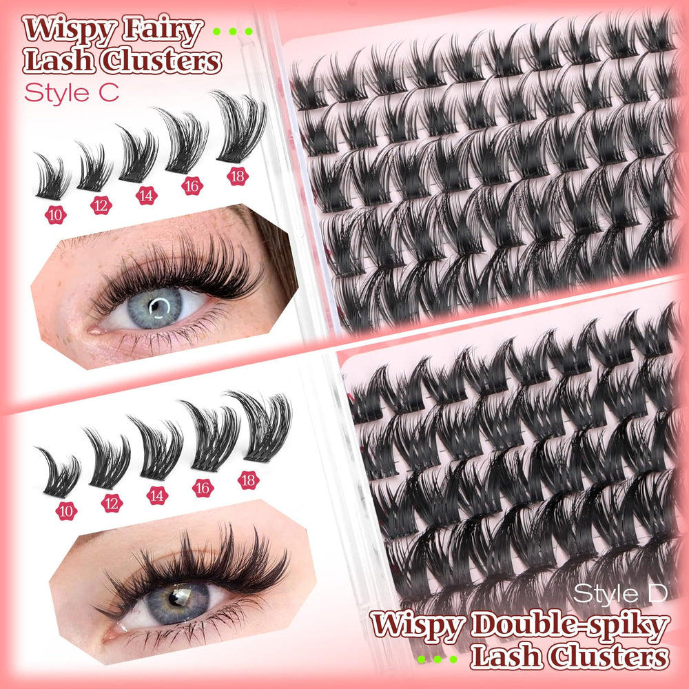 Calphdiar lightweight band on lash clusters for all-day wearability