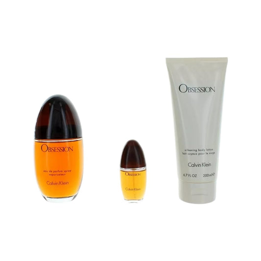 Calvin Klein Obsession EDP bottle, ideal for evening wear with warm amber and vanilla notes.