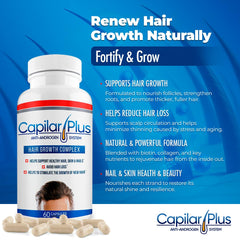 CALVISTOP Capilar Plus label close-up with dosage details.