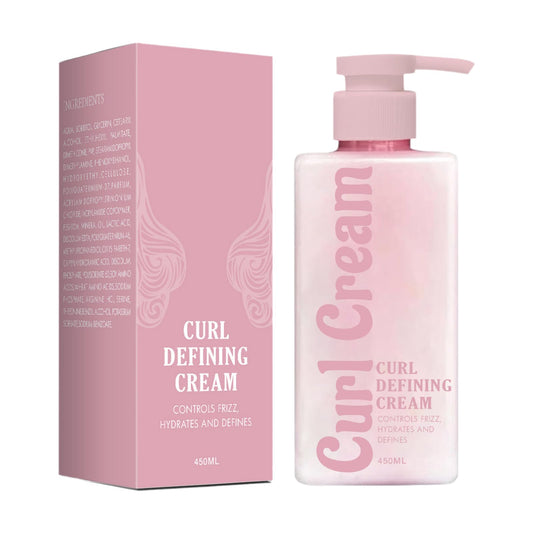 Calyphra Curl Defining Cream bottle highlighting anti-frizz and defined curls.
