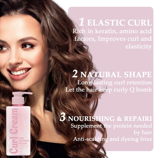 Texture close-up of Calyphra Curl Defining Cream showing creamy moisture for waves.