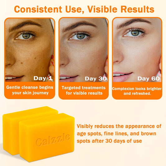 Calzzle Kojic Acid Soap demonstrates creamy lather for gentle cleansing.