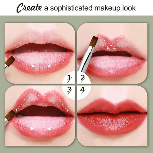 Camdeez Rownyeon flat-bristle lip brush designed for precise lip lining and filling.
