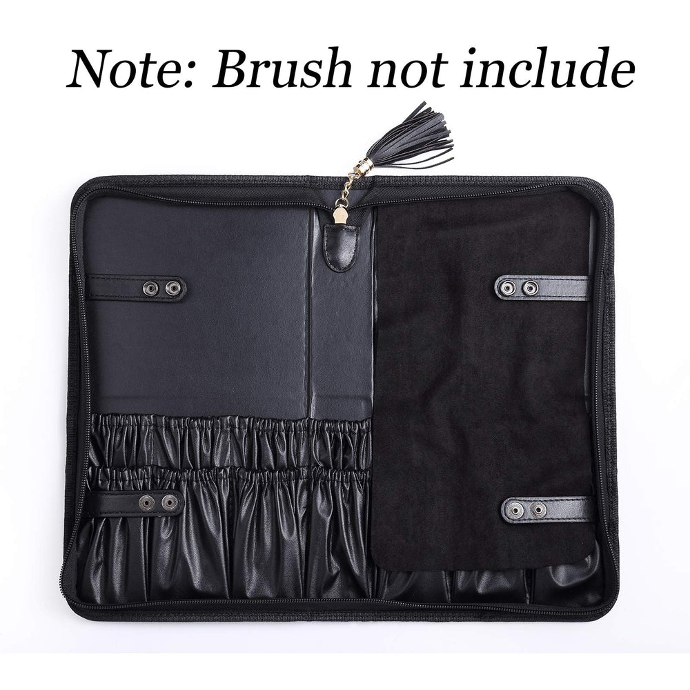 Camdeez Rownyeon interior with brushes shows spacious elastic pockets for up to 40 brushes.
